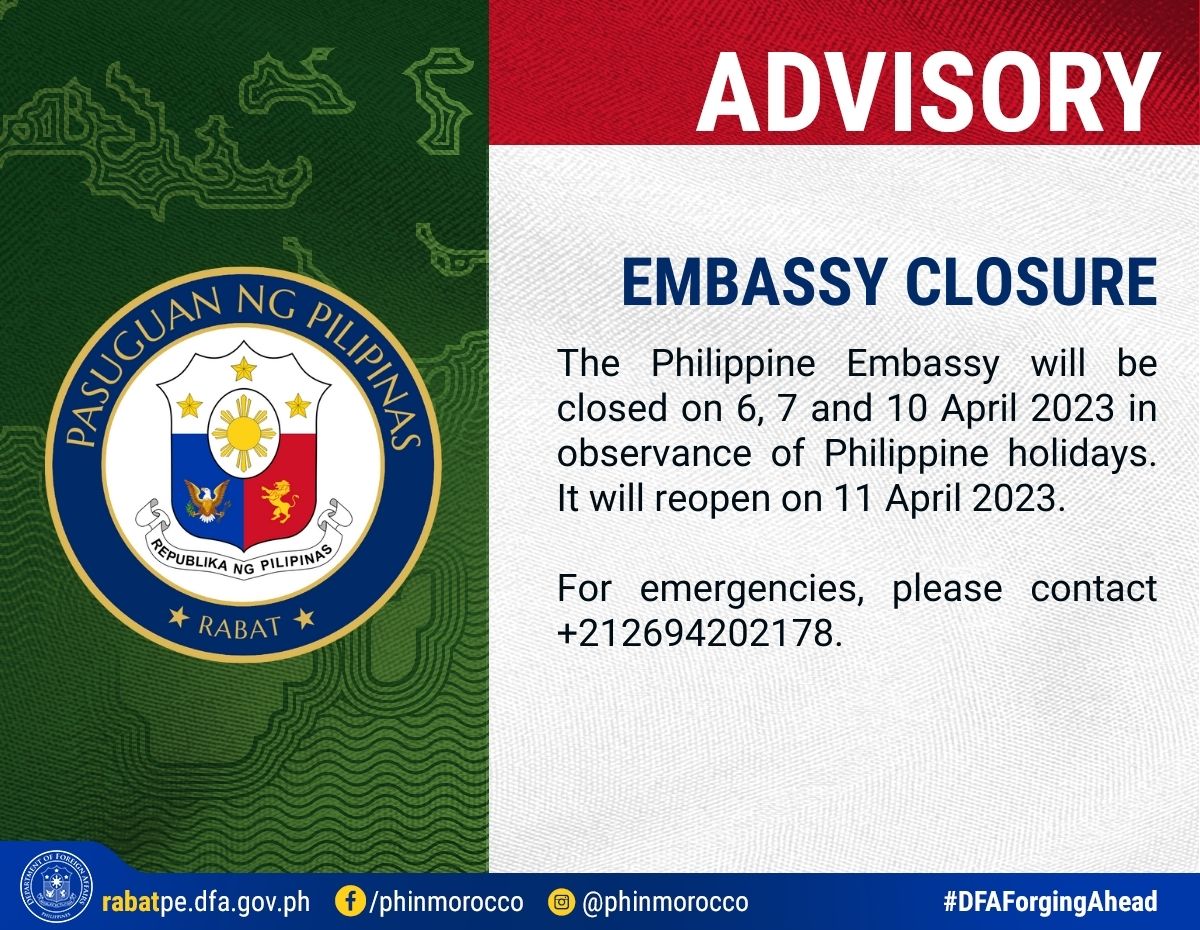 Embassy closure April 2023