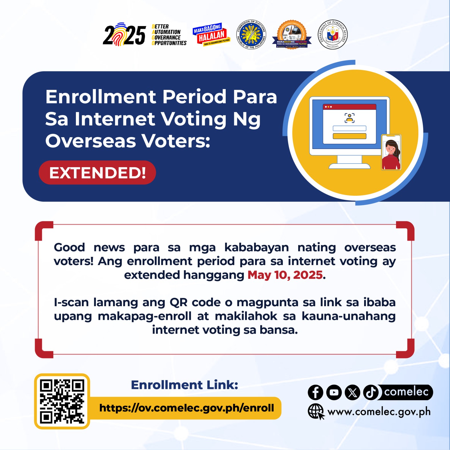 Internet Voting Extension of Enrollment Poster 03